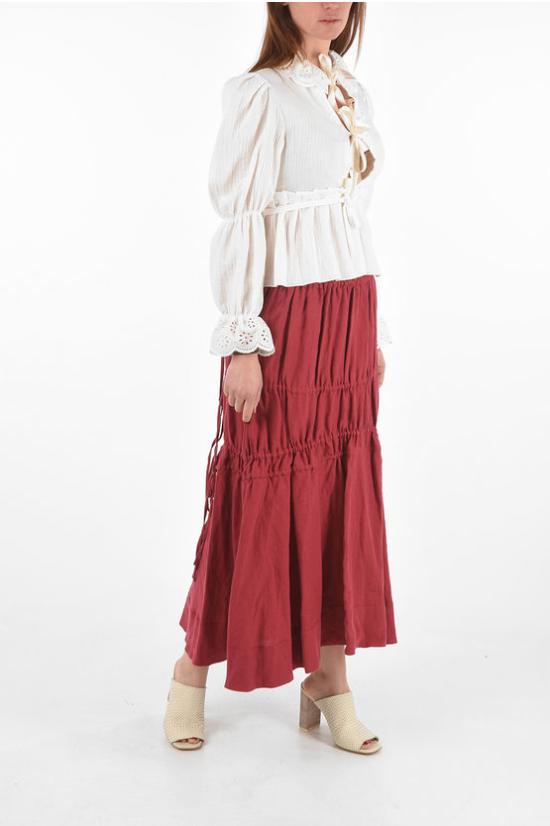  Brock Collection 롱 스커트 BRPS35006A BS025A 605 Burgundy - OTHER BRANDS