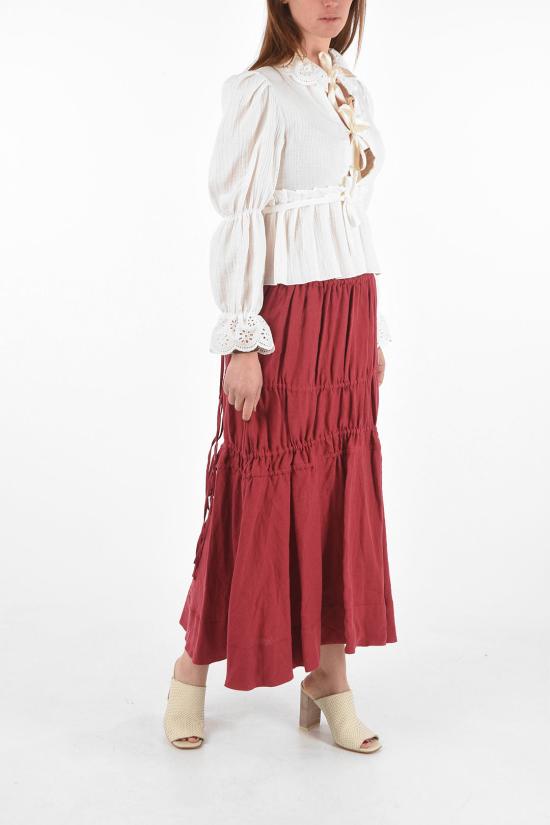  Brock Collection 롱 스커트 BRPS35006A BS025A 605 Burgundy - OTHER BRANDS