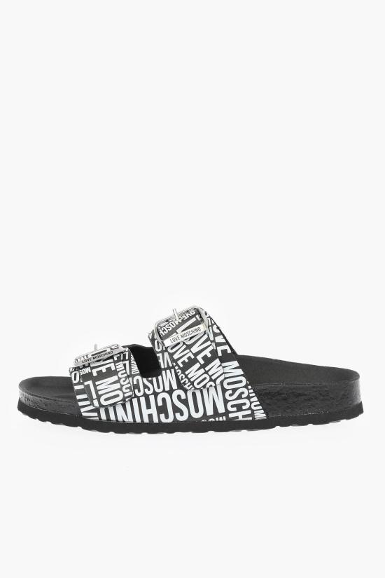  모스키노 뮬/슬리퍼 JA28073G0CIJ000A Black White - MOSCHINO