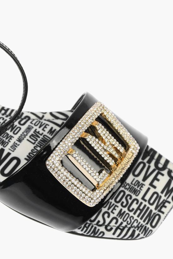  모스키노 샌들 JA16121C0CJD0000 Black White - MOSCHINO