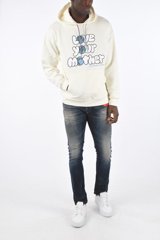  컨버스 후드 티셔츠 10021997 A02 White - CONVERSE