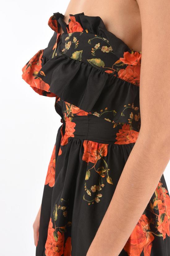  필립 플레인 롱 원피스 F18C WRG0751 PTE104N 0213 Fantasia floreale, Nero - PHILIPP PLEIN