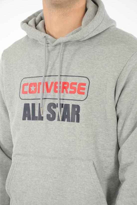  컨버스 후드 티셔츠 10023305 A03 Gray - CONVERSE