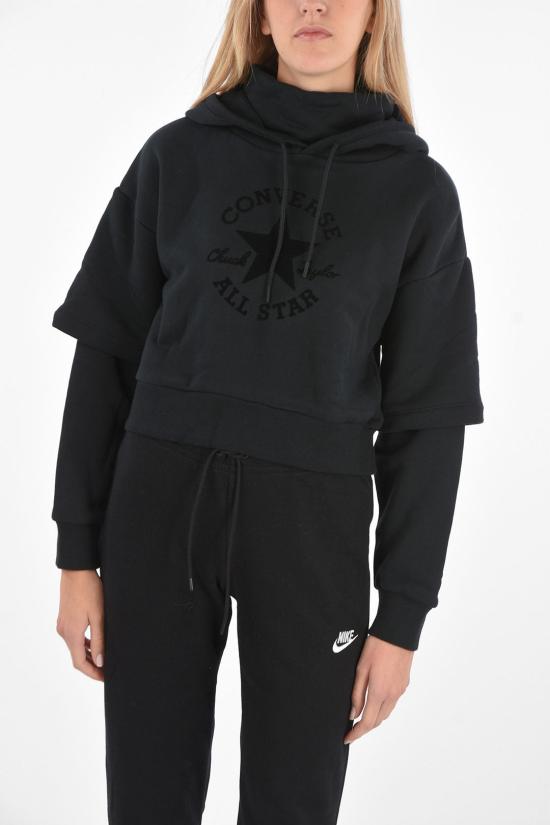  컨버스 후드 티셔츠 10023336 A03 Black