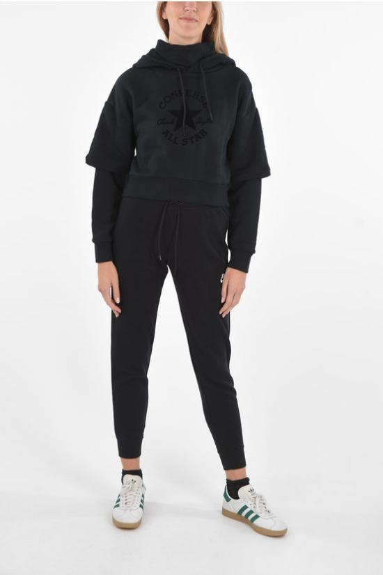  컨버스 후드 티셔츠 10023336 A03 Black - CONVERSE