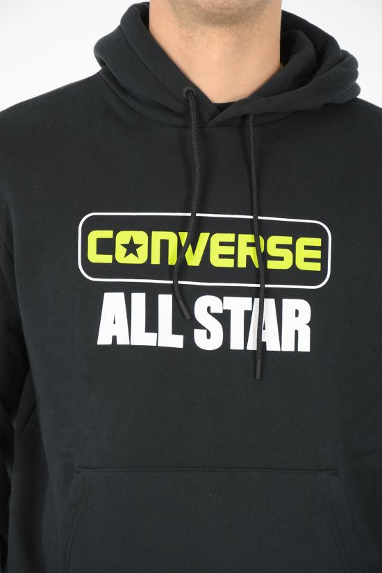  컨버스 후드 티셔츠 10023305 A02 Black - CONVERSE