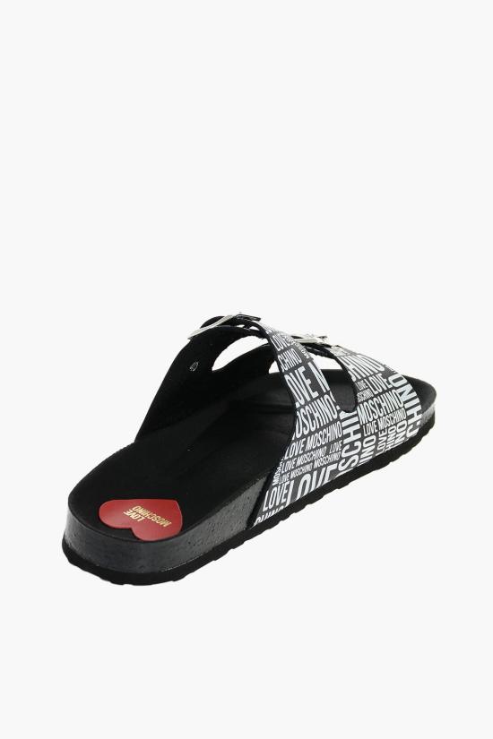  모스키노 뮬/슬리퍼 JA28073G1CIJ000A Black White - MOSCHINO