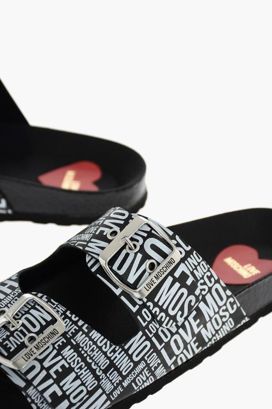  모스키노 뮬/슬리퍼 JA28073G1CIJ000A Black White - MOSCHINO