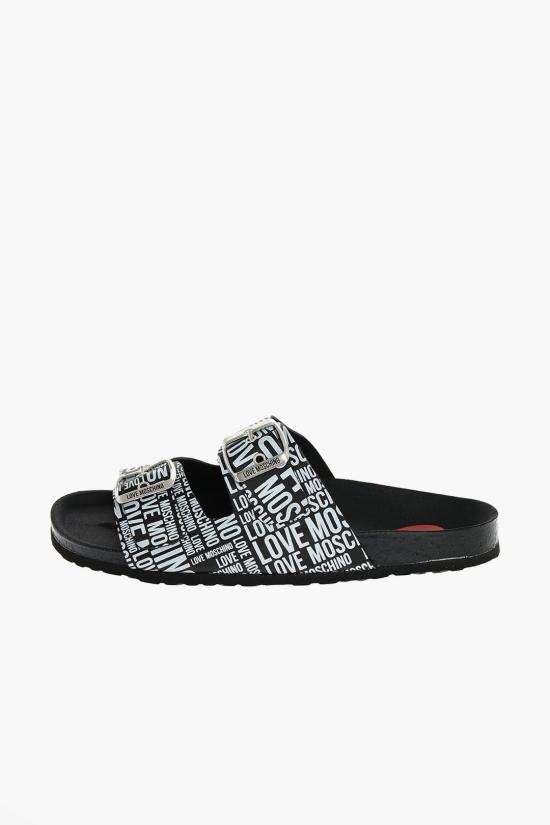  모스키노 뮬/슬리퍼 JA28073G1CIJ000A Black White - MOSCHINO
