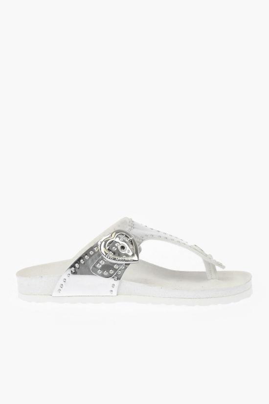  모스키노 뮬/슬리퍼 JA28113G1CIC0902 Bianco, Argento - MOSCHINO