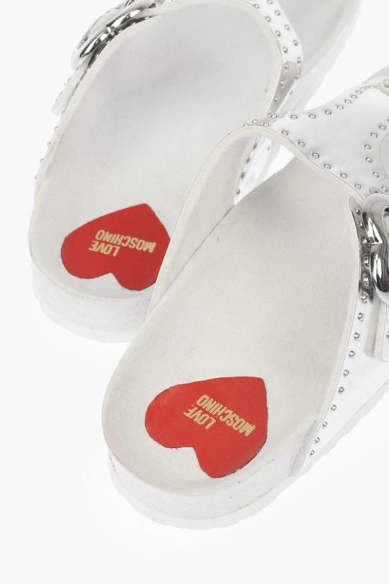  모스키노 뮬/슬리퍼 JA28113G1CIC0902 Bianco, Argento - MOSCHINO
