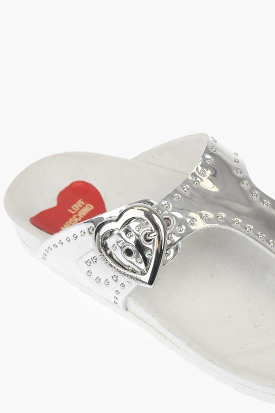  모스키노 뮬/슬리퍼 JA28113G1CIC0902 Bianco, Argento - MOSCHINO