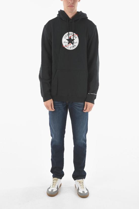  컨버스 후드 티셔츠 10024975 A01 Black - CONVERSE