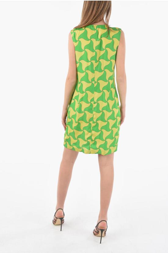  보테가베네타  숏 원피스 드레스  691535 V1N20 7072 Giallo, Verde - BOTTEGA VENETA