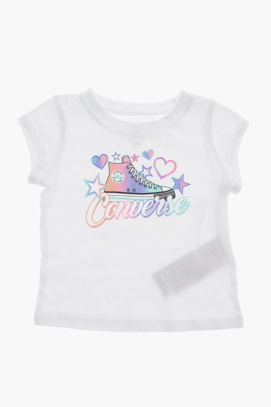  [키즈] 컨버스 티셔츠 3CB375 001 Bianco Multicolor - CONVERSE