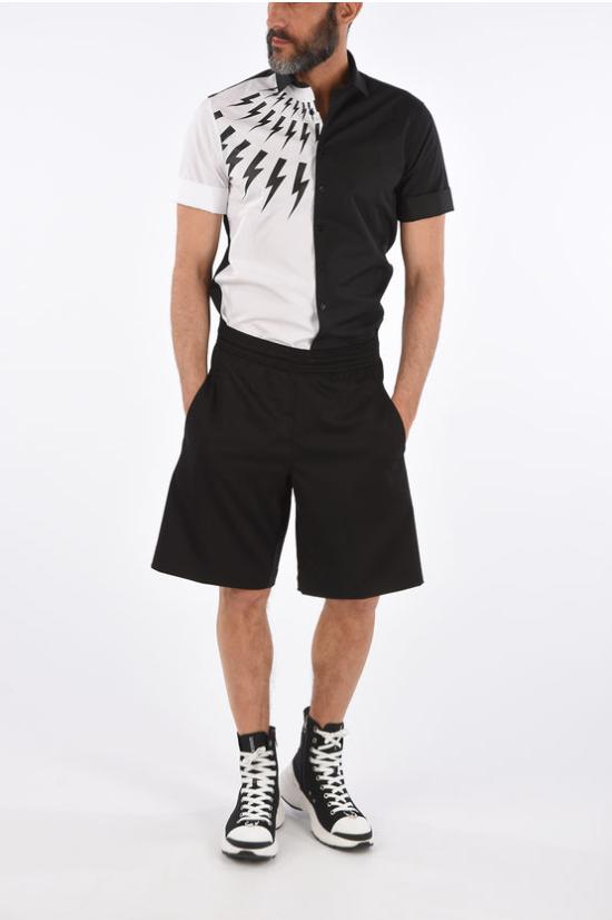  닐바렛 숏팬츠 BPA768 N078 01 Black - NEIL BARRETT