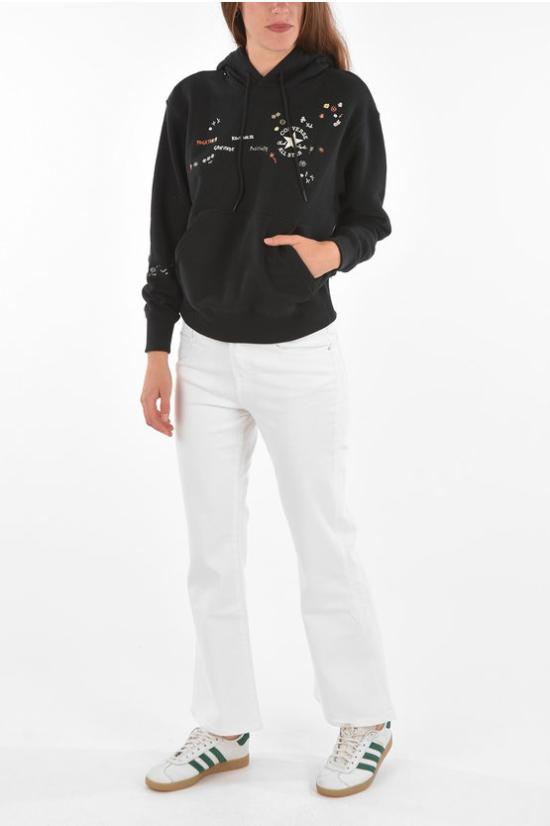  컨버스 후드 티셔츠 10024230 001 Black - CONVERSE