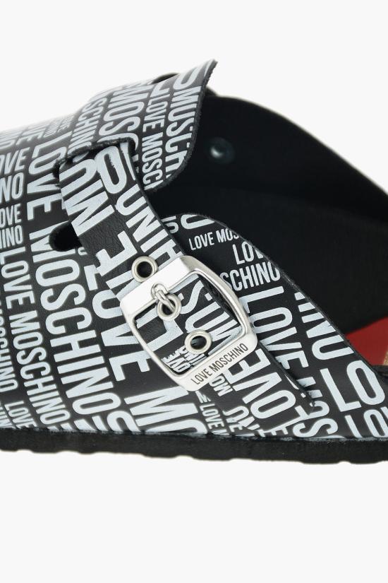  모스키노 뮬/슬리퍼 JA10073G1CIJ000A Black White - MOSCHINO