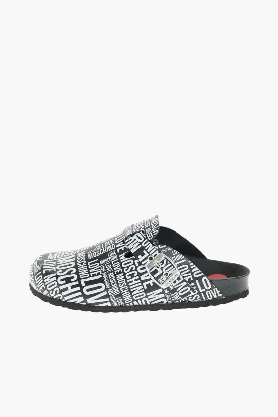  모스키노 뮬/슬리퍼 JA10073G1CIJ000A Black White - MOSCHINO