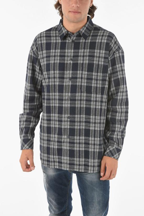  삼소앤삼소 긴팔 긴팔 셔츠 M21200088 14040 NIGHT SKY CH Blue