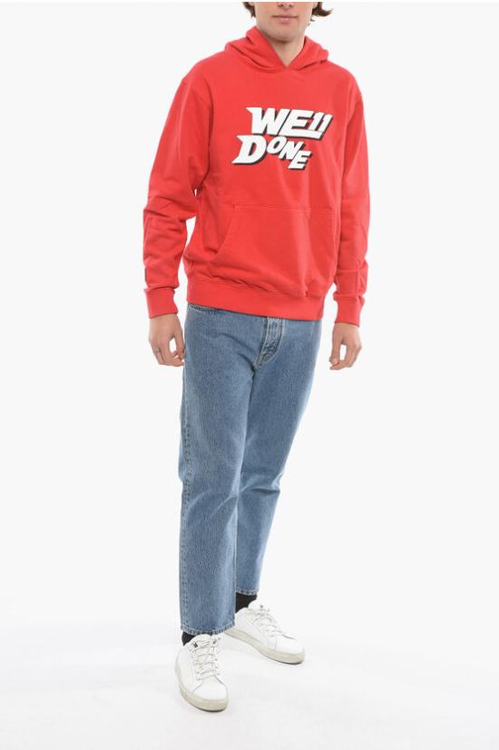  웰던 후드 티셔츠 WD TH1 22 622 URD Red - WE11DONE
