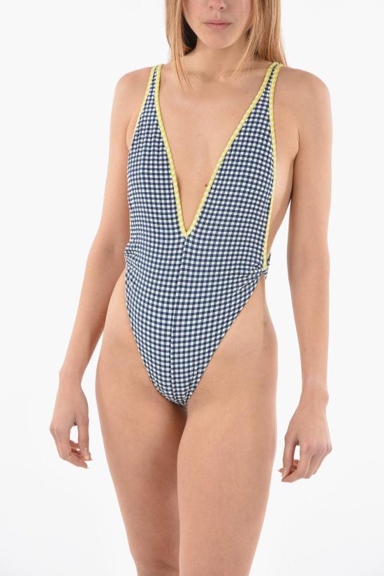  디젤 원피스 수영복 A03963 0SFAN E3694 Bianco Blu