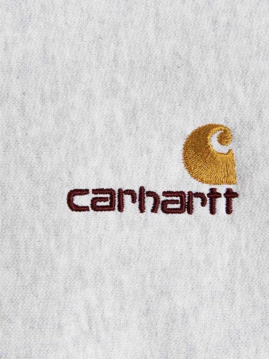 26FW 칼하트 WIP 후드 아메리칸 스크립트 스웨트셔츠 I028279482XX Gray - CARHARTT WIP