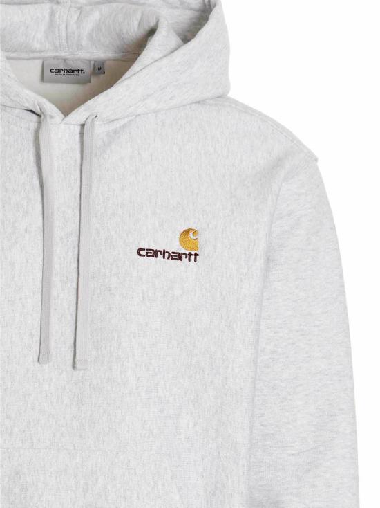 26FW 칼하트 WIP 후드 아메리칸 스크립트 스웨트셔츠 I028279482XX Gray - CARHARTT WIP