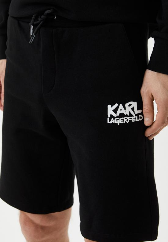  칼라거펠트 숏팬츠 705094 531900 990 Black - KARL LAGERFELD