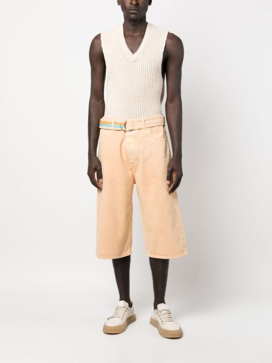  마르셀로 불론 숏팬츠 CMCB082S23FAB001 6260 Cammello marrone - MARCELO BURLON