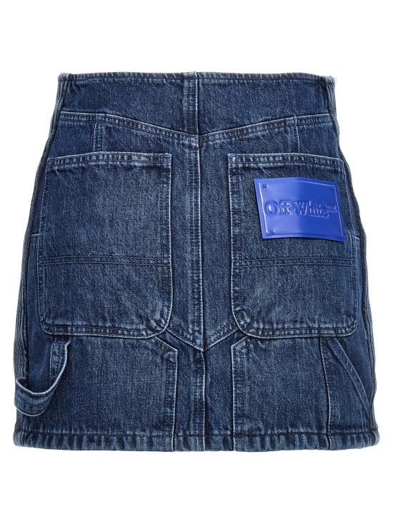  오프화이트 데님 스커트 OWYF019S23DEN00145004500 Blue - OFF WHITE
