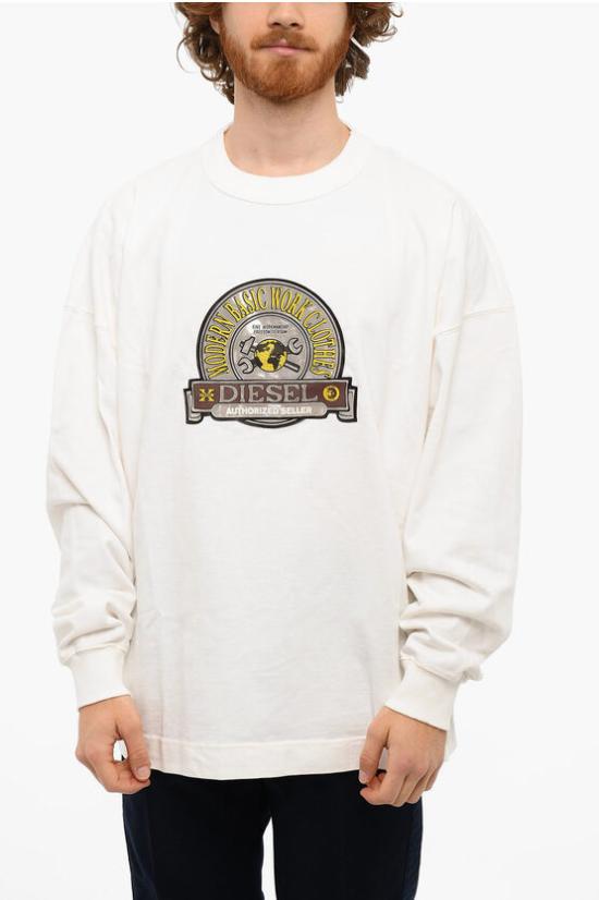  디젤 긴팔 티셔츠 A05407 0LEAG 141 White