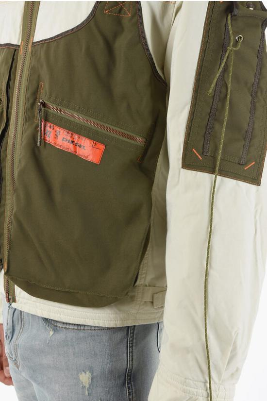  디젤 자켓 A05270 0LDAK 129 Bianco, Verde Militare - DIESEL