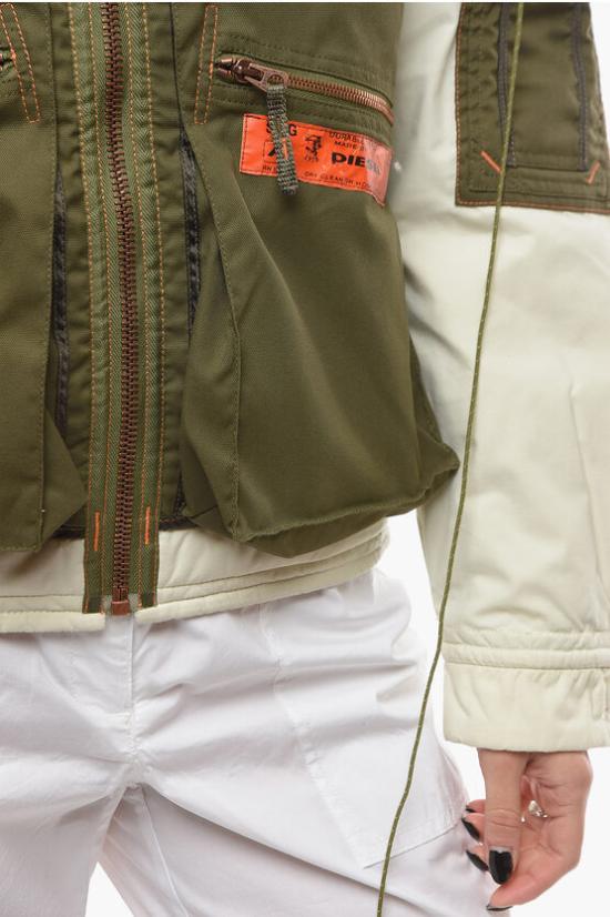  디젤 자켓 A05270 0LDAK 129 Bianco, Verde Militare - DIESEL
