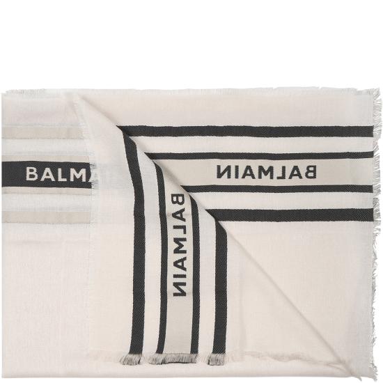 25FW [키즈] 발망 넥워머/머플러/스카프 BT0Q73 Z1192 102NE WHITE - BALMAIN