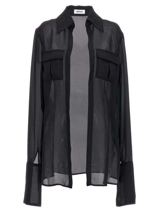  모놋 블라우스 SS23208BLACK Black