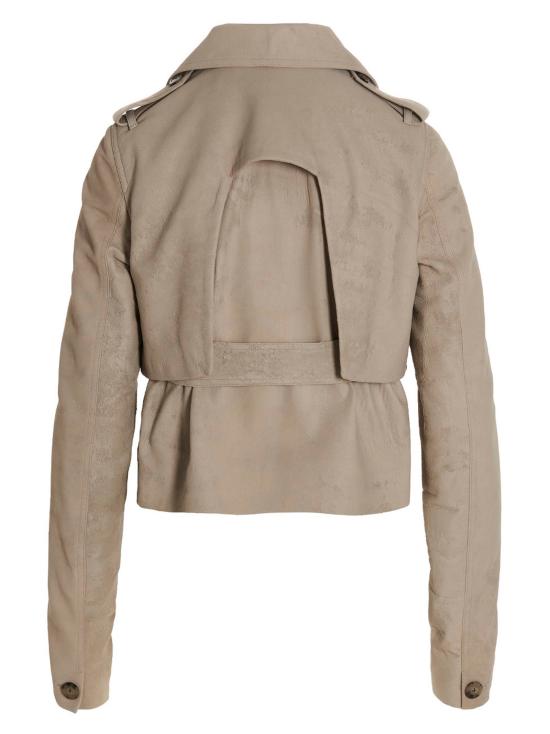  릭 오웬스 / 여성 미니 트렌치 레더 트렌치 코트 RP01C5700LBA08 Gray BPG - RICK OWENS