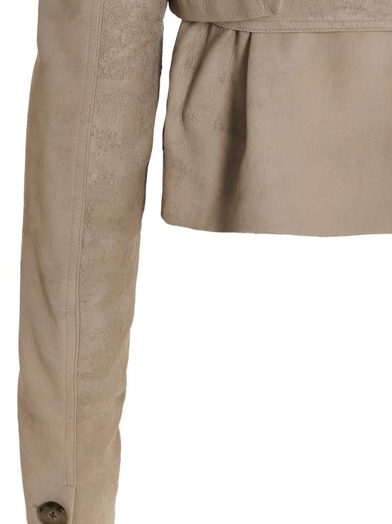  릭 오웬스 / 여성 미니 트렌치 레더 트렌치 코트 RP01C5700LBA08 Gray BPG - RICK OWENS