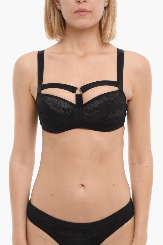 말리스데커스 브라 35710 0 BLACK LACE AND GREY