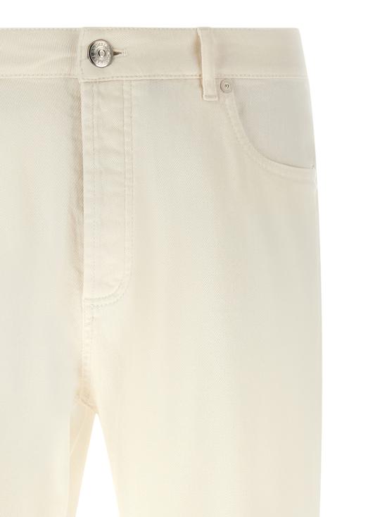 26FW 브루넬로 쿠치넬리 데님 팬츠 M277PX1290C7210 White - BRUNELLO CUCINELLI