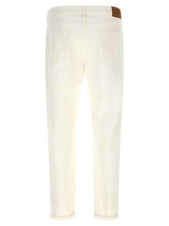 26FW 브루넬로 쿠치넬리 데님 팬츠 M277PX1290C7210 White - BRUNELLO CUCINELLI