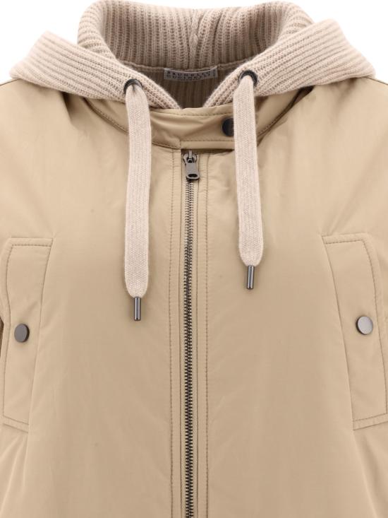  브루넬로 쿠치넬리 / 여성 니트 후드 자켓 M12774006PC9504 Beige BPG - BRUNELLO CUCINELLI