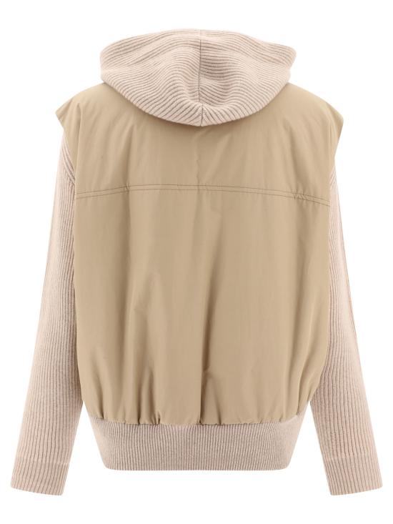  브루넬로 쿠치넬리 / 여성 니트 후드 자켓 M12774006PC9504 Beige BPG - BRUNELLO CUCINELLI