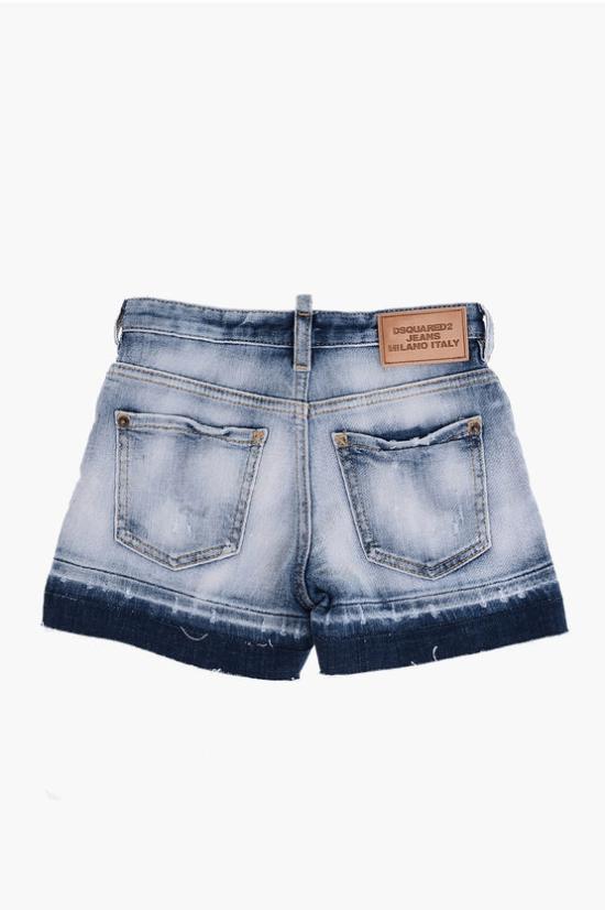  [키즈] 디스퀘어드2 데님 숏팬츠 DQ0787 D009S DQ01 Blue - DSQUARED2