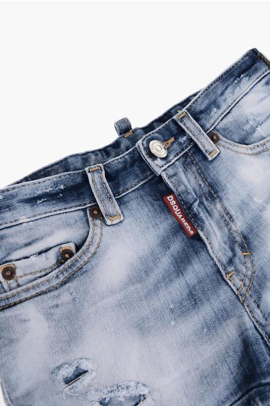  [키즈] 디스퀘어드2 데님 숏팬츠 DQ0787 D009S DQ01 Blue - DSQUARED2