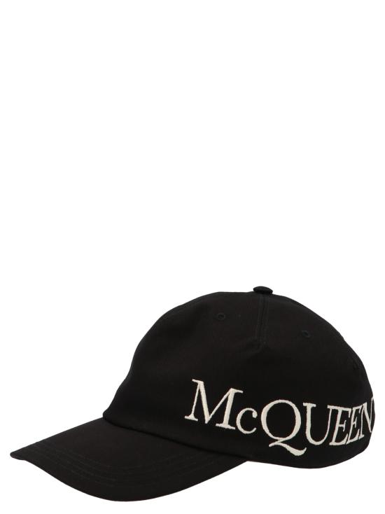  알렉산더 맥퀸 로고 엠브로이드 캡 6328964105Q1078 Black - ALEXANDER MCQUEEN