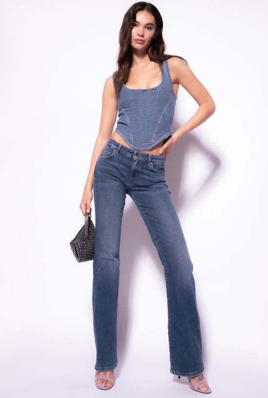  핑코 데님 스트레이트 팬츠 스트레이트 팬츠 100177A0FS PJC - PINKO