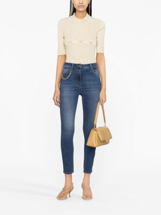  엘리자베타프랜치 데님 스트레이트 팬츠 스트레이트 팬츠 PJ20S36E2 104 DENIM BLUE - ELISABETTA FRANCHI