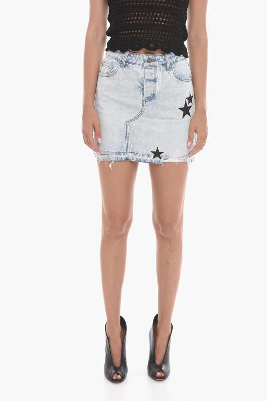  아미리 데님 스커트 Y0W11474DE SKY Light blue