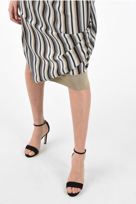  보테가베네타  스트라이프 미디 원피스 드레스  601625VKJH08317 Brown - BOTTEGA VENETA